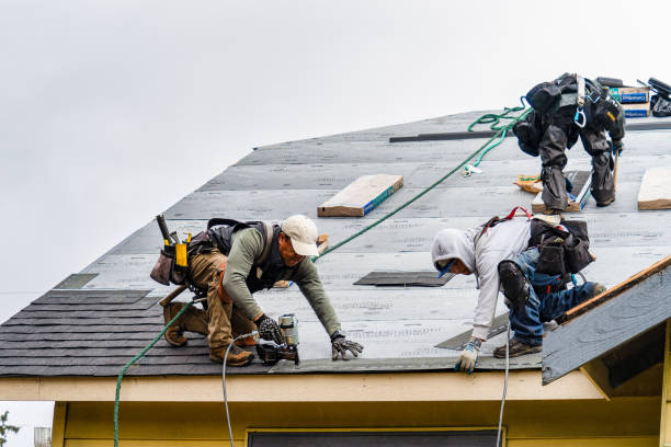 Professional Storm Damage Roof Repair technician working in Manhattan, NY